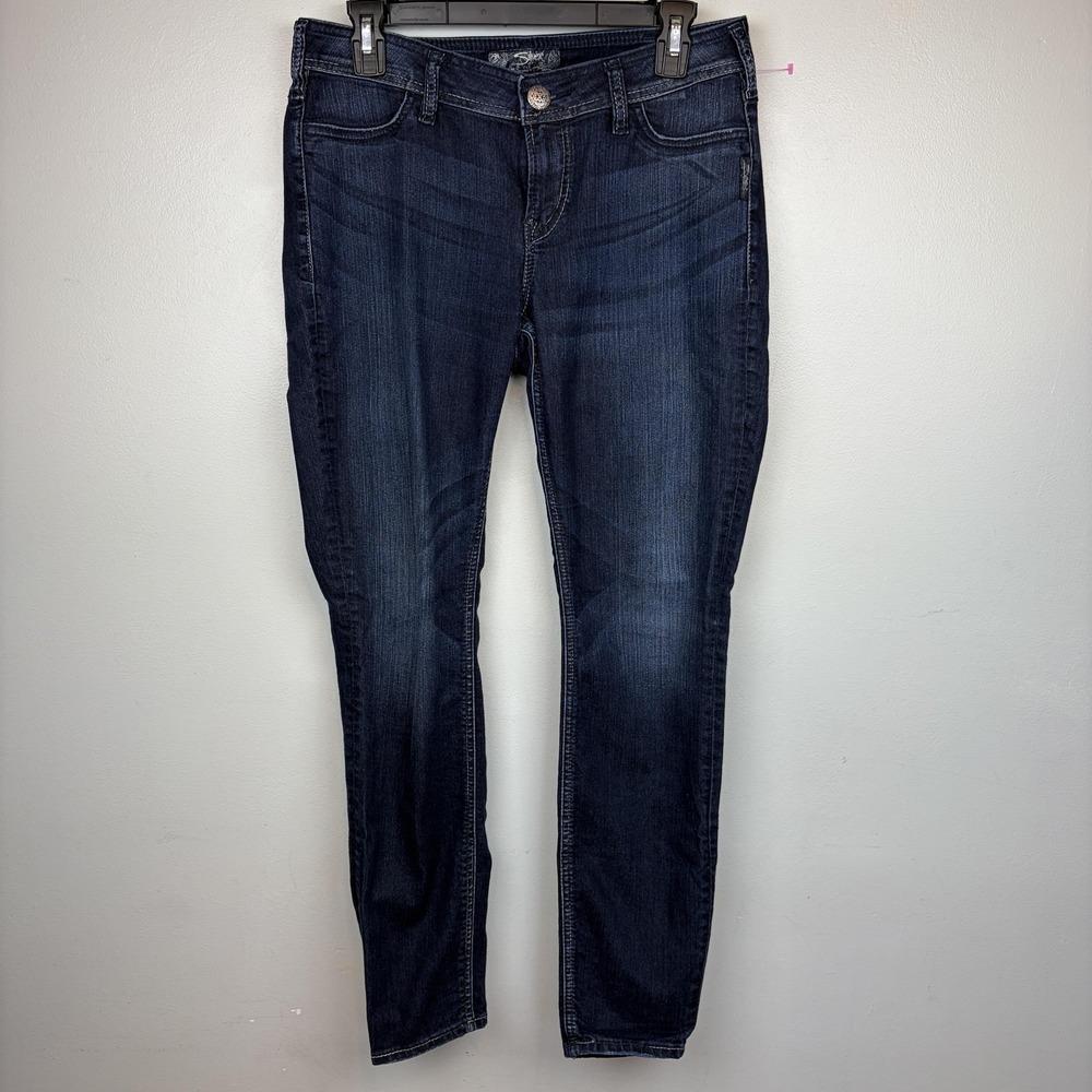 Silver Jeans Co Suki Jegging Jeans Womens 30x29 Dark Wash Mid Rise Stretch Denim